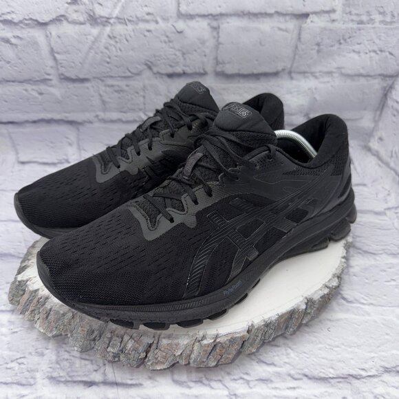 ASICS Other - ASICS Mens GT-1000 10 Lace Up Running Shoes 1011B276 Black Size 12 Sneakers
